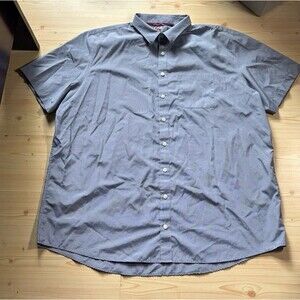 Chick-Fil-A Blue Plaid Button Work Uniform Shirt Size 3XL Long Sleeve Team Style